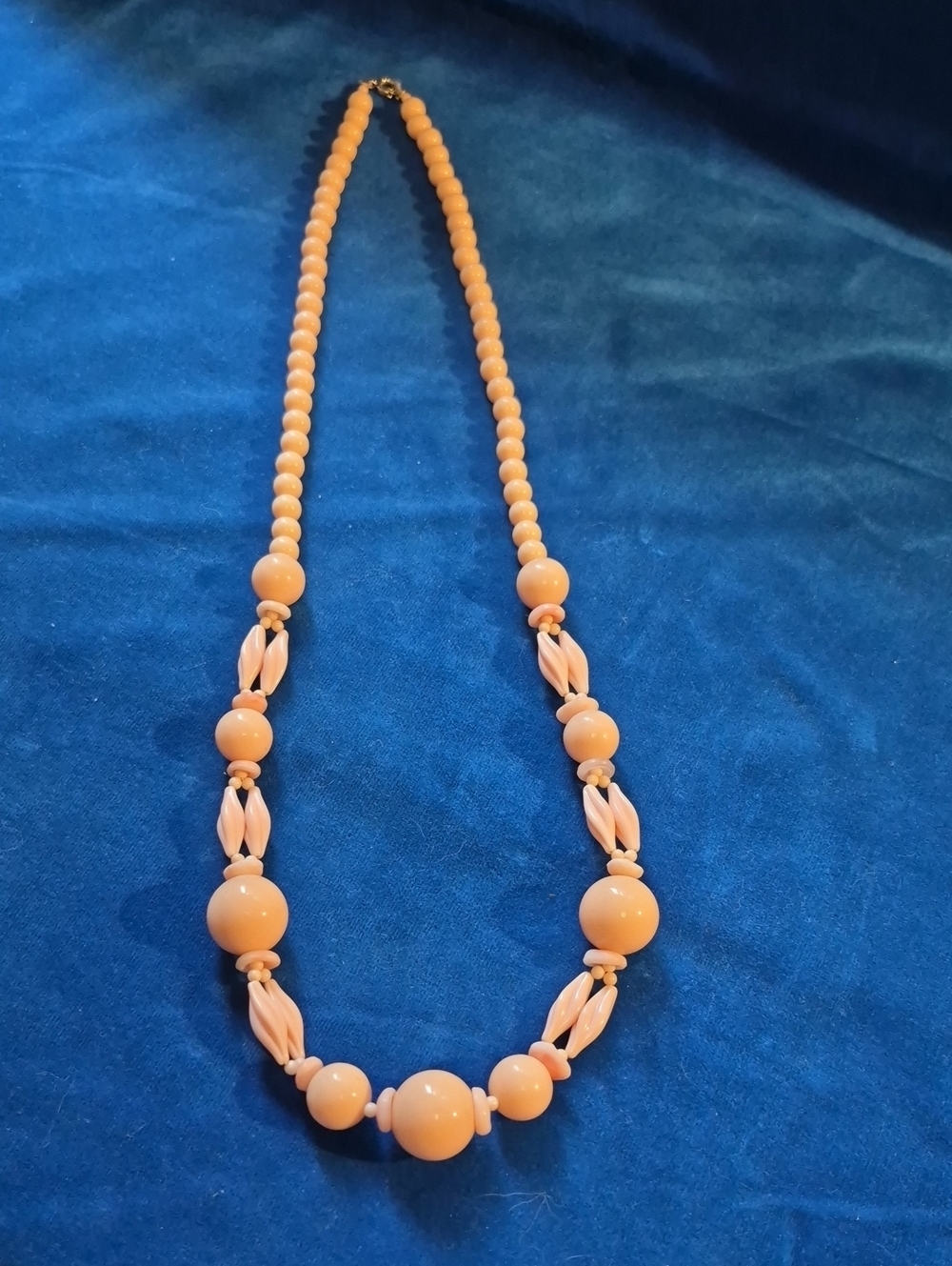Vintage Peach Beaded Necklace - Women Jewelry